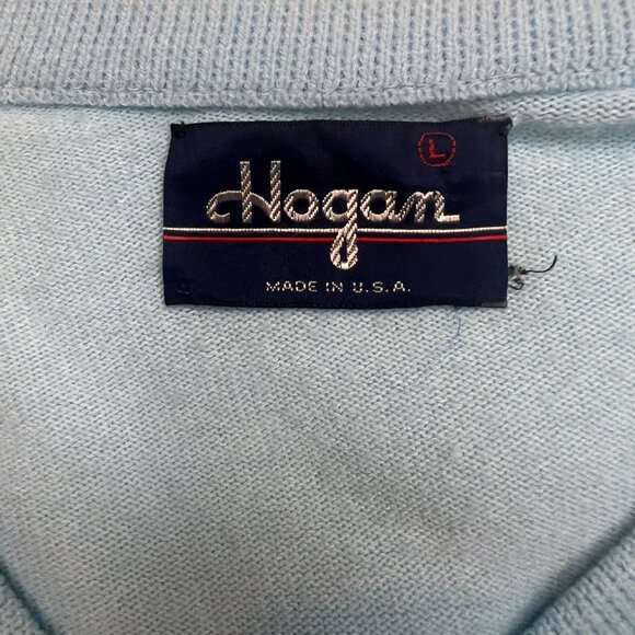 TRUE VINTAGE Hogan Light Blue "Grandpa" Sweater - Picture 3 of 5